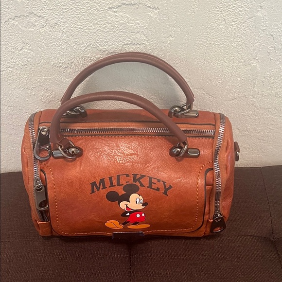 Micky Mouse Handbags Other - #1637* Unisex’s Mickey Leather-Style Brown Top-Handle